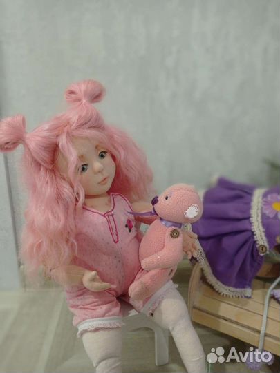 Кукла шарнирная текстильная