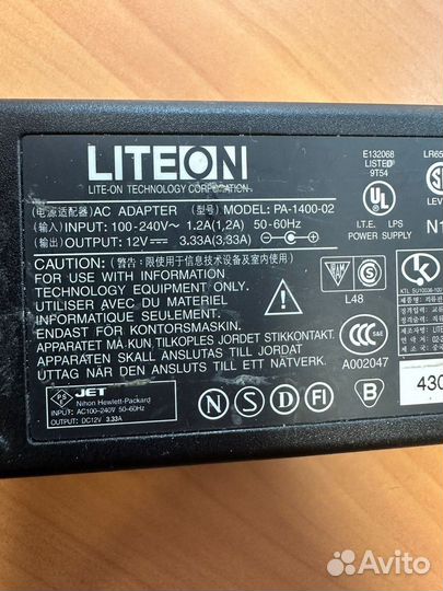 Блок питания для ноутбука liteon