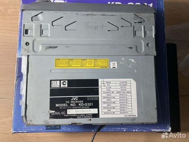 Магнитола JVC G-321