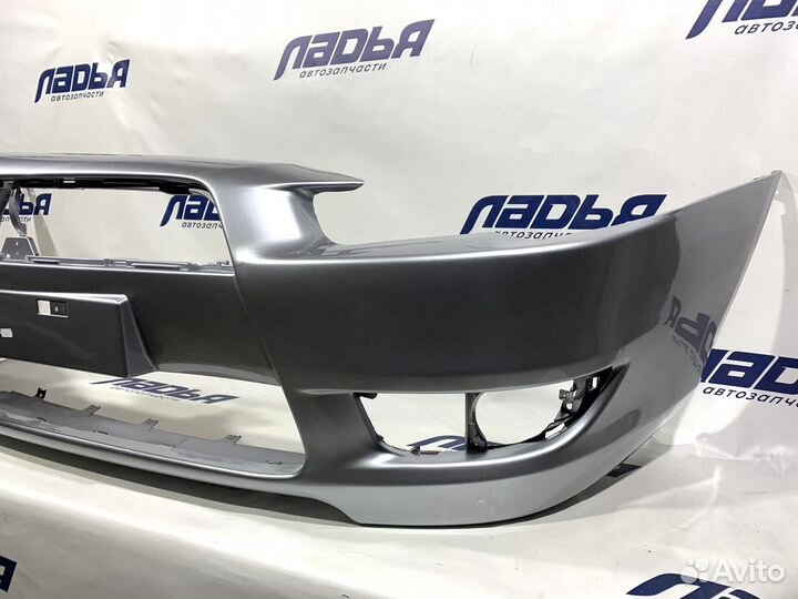 Бампер Mitsubishi lancer X(08) передний Серебристы