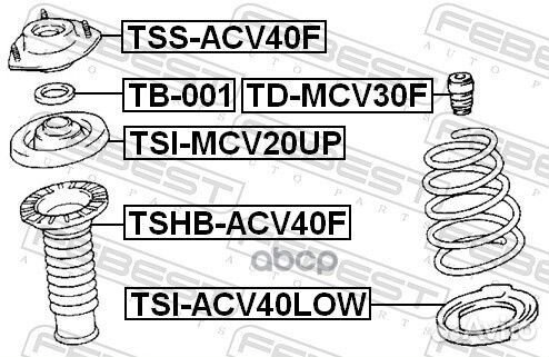 Опора амортизатора TSS-ACV40F TSS-ACV40F Febest