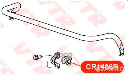 Втулка стабилизатора передней подвески CR1406R VTR