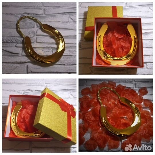 Подкова Золотая подарок оберег счастье в дом п