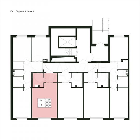 Квартира-студия, 29,2 м², 1/5 эт.