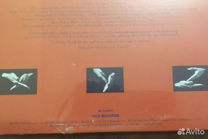 LP:Andy Summers(ex.The Police)“XYZ”1987 USA Sealed