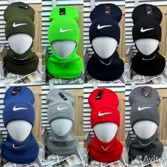 Шапка + снуд (шарф) Nike осень зима