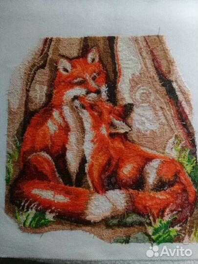Вышитые картины крестиком Лисы