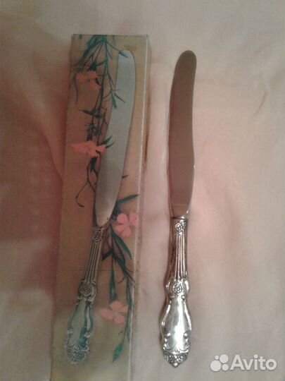 Ножи десертные с посеребренной ручкой