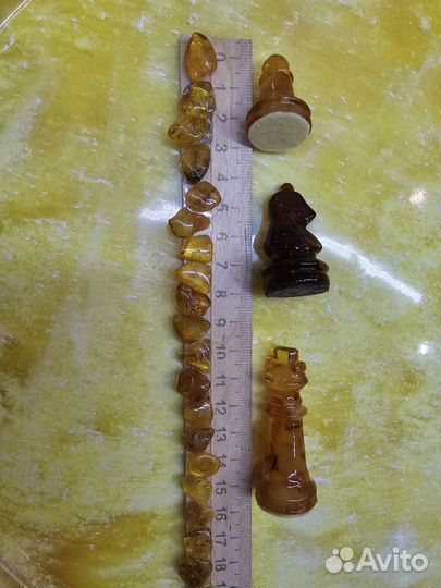 Шахматы и шашки янтарные ручной работы