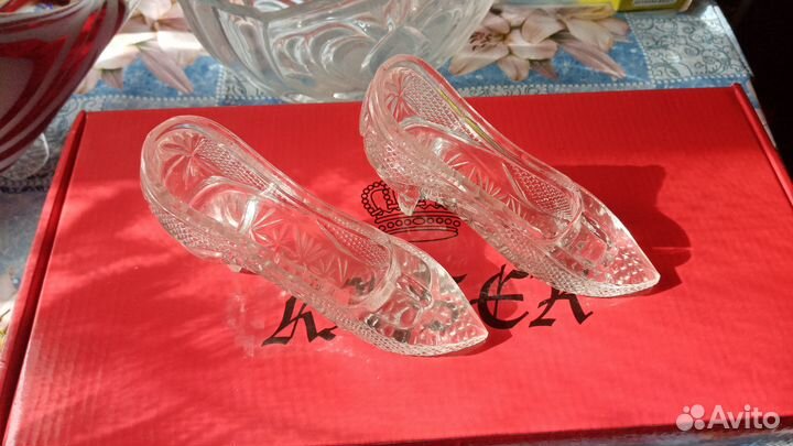 Хрустальные вазы СССР, хрустальные туфельки