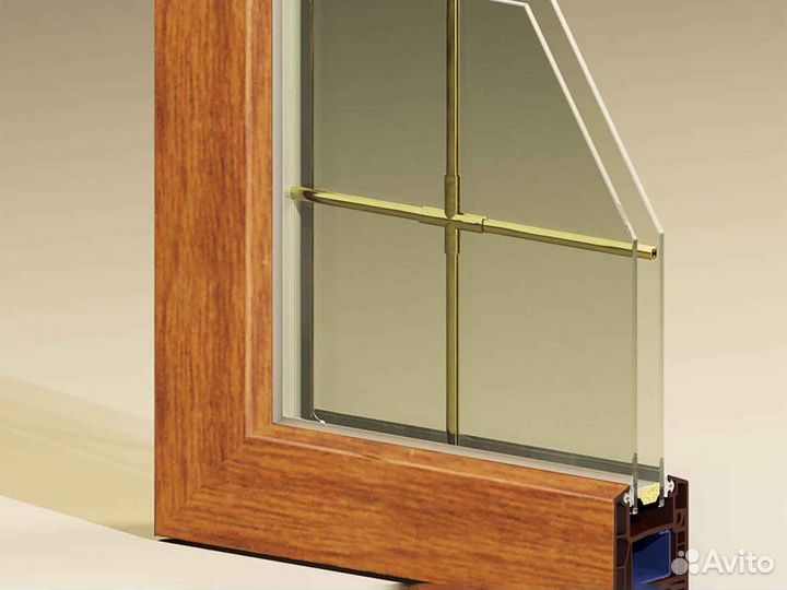 Ремонт окон, стеклопакет триплекс RAL5098