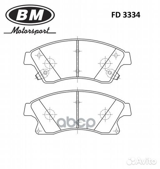 Колодки тормозные GM cruze пер. fd3334 BM-Motor