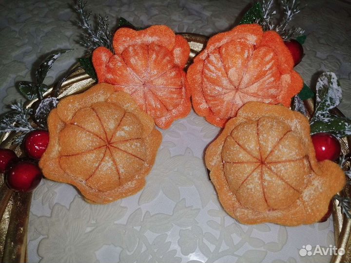 Мандарин из фетра