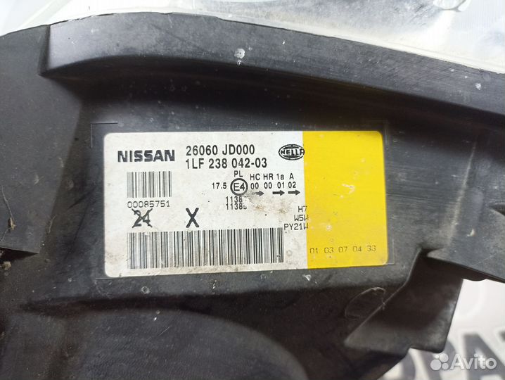 Фара левая Nissan Qashqai