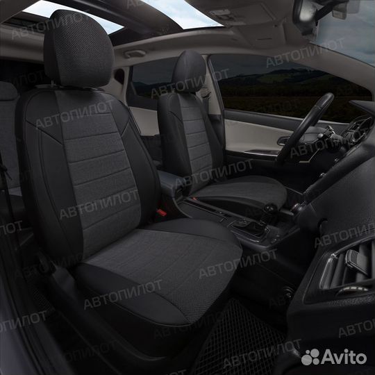 Чехлы Автопилот для Geely Atlas Pro Экокожа+Велюр