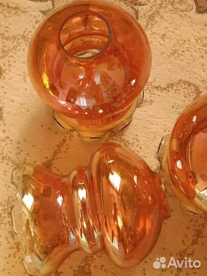 Плафоны радужные,стекло, СССР