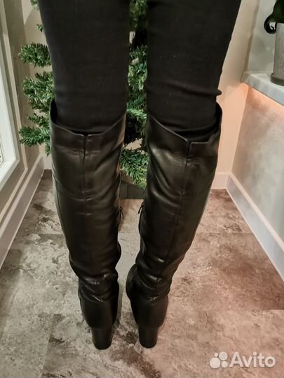 Сапоги женские. Натуральная кожа, 38 размер зимние