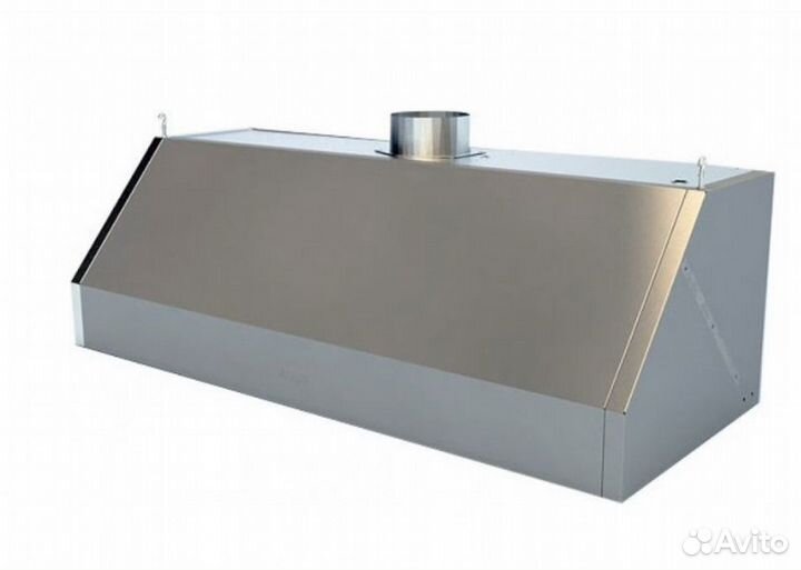 Зонт пристенный вытяжной из нержавеющей стали