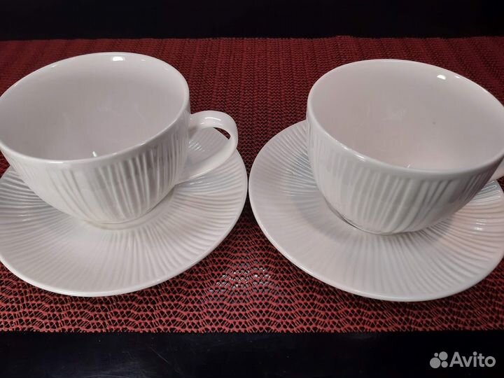 Чайные пары mallow, костяной фарфор Walmer