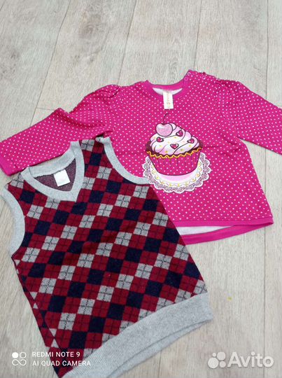 Вещи на девочку пакетом 92-98 р-р