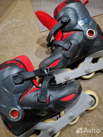 Роликовые коньки детские комплект р. 32-34