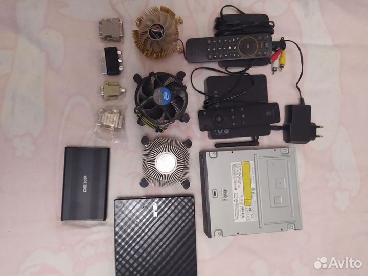 Кабели, дисководы,приставки,кулеры