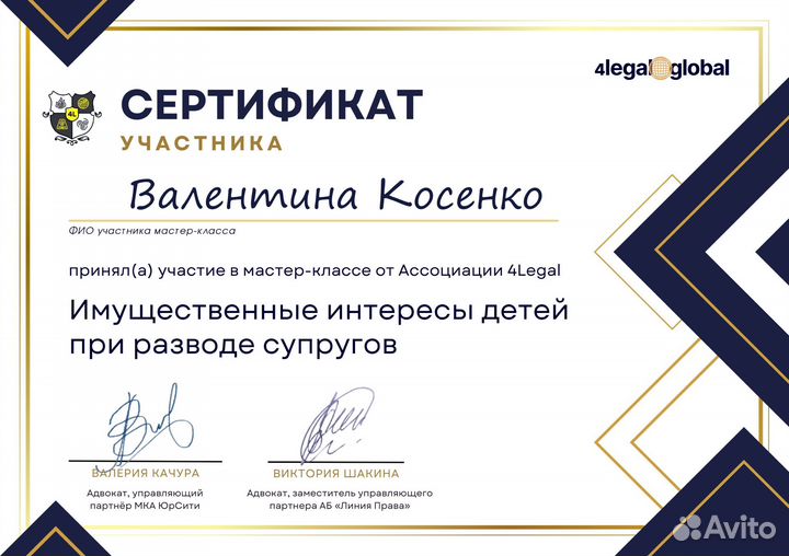 Юрист по семейным и жилищным спорам