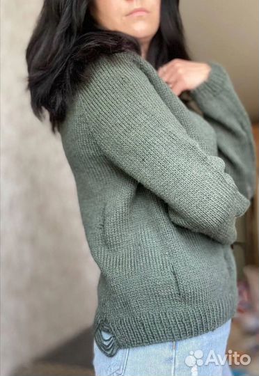 Свитер оверсайз ручная работа