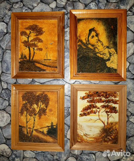 Картина - пано из янтаря