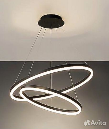 Люстра светодиодная черная