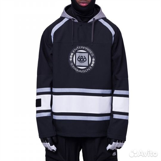 Толстовка 686 waterproof slapshot hoody black