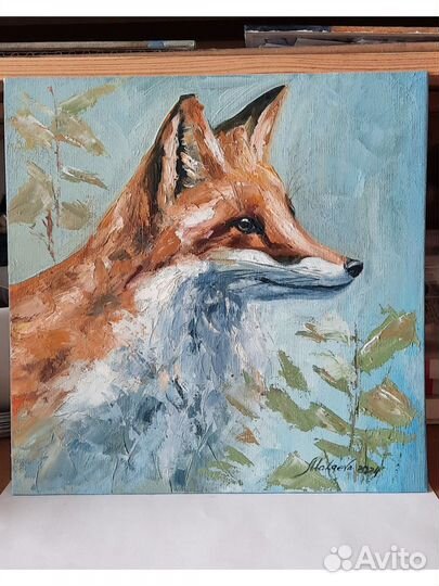 Картина Лиса 20х20 см