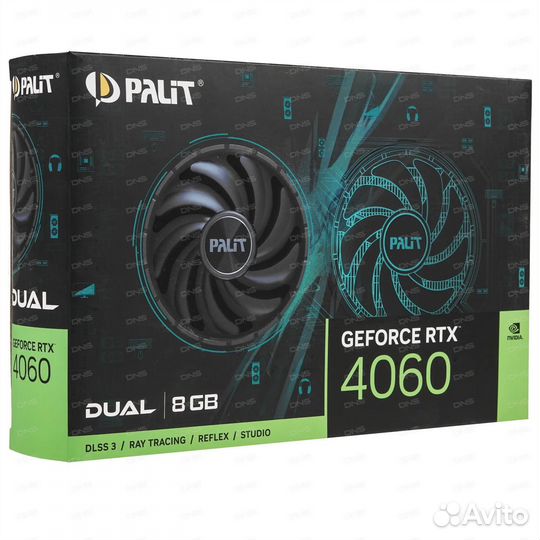 Видеокарта Palit GeForce RTX 4060 dual