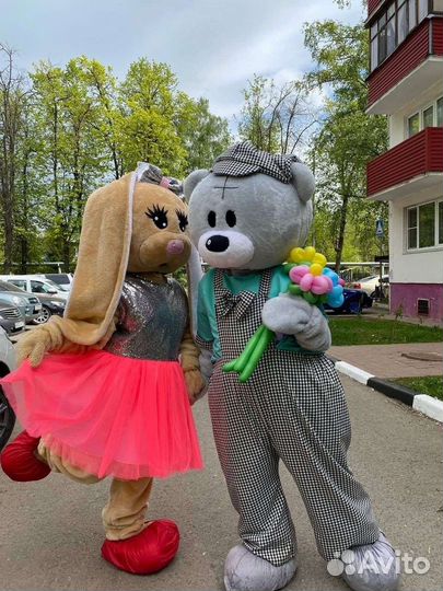 Ростовая кукла зайка и мишка