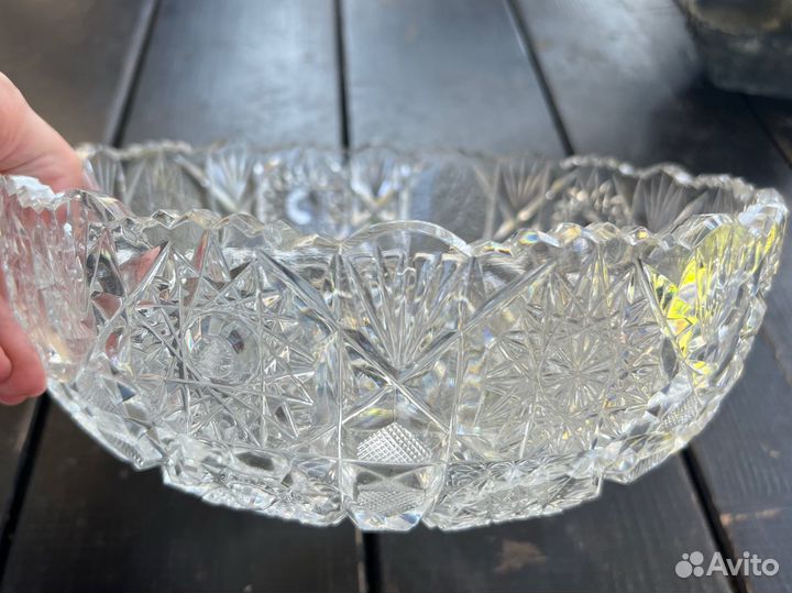 Хрустальные менажница салатники конфетницы СССР