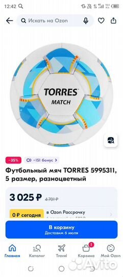 Футбольный мяч Torres