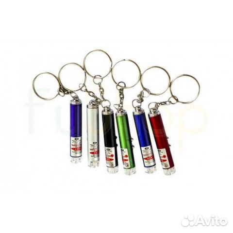 Фонарик - брелок Led + лазер металл мини NG-9618