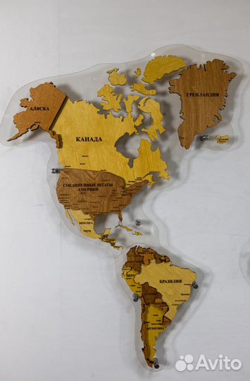 Деревянные карты мира