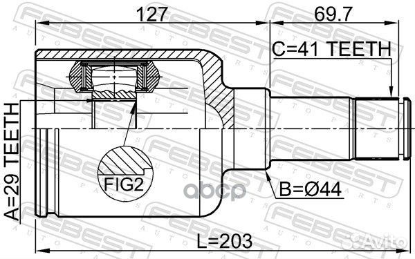 2111ttflh ШРУС внутренний к-кт Ford Transit 2