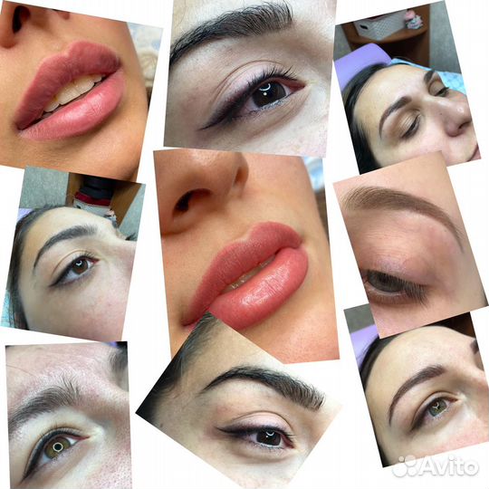 Перманентный макияж, татуаж, напыление бровей