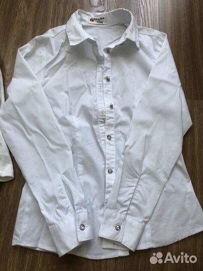 Рубашка школьная button blue