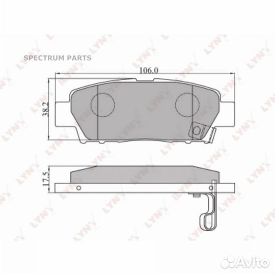Колодки тормозные дисковые зад lynxauto BD7513