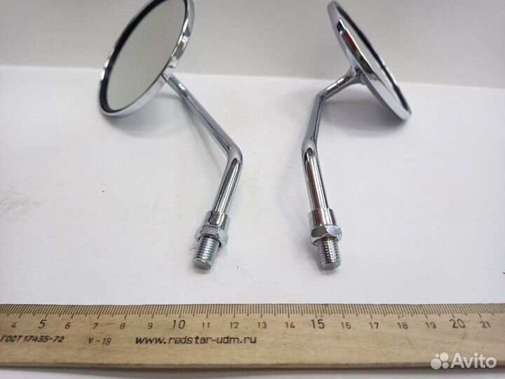 Зеркала (013) металл. (мал. круглые хром)