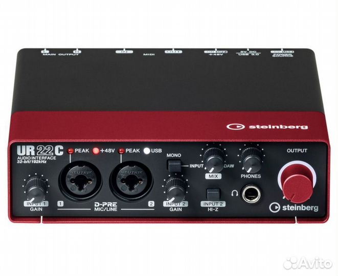 Steinberg UR22C USB 3.0, midi/iPad красный