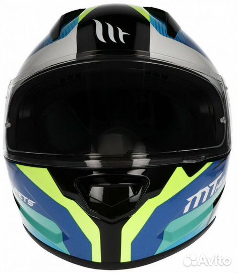 Шлем MT stinger divided B6 глянцевый голубой XXL и