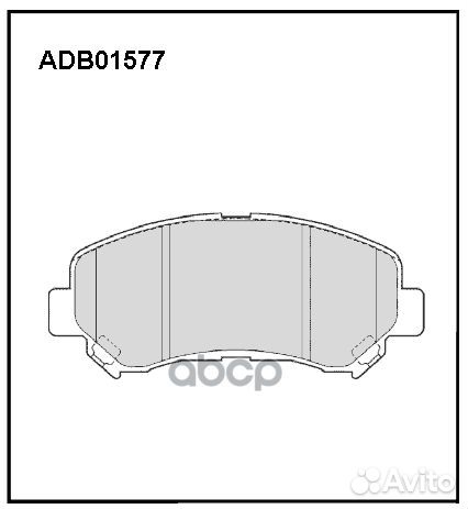 Колодки тормозные дисковые перед ADB01577 A