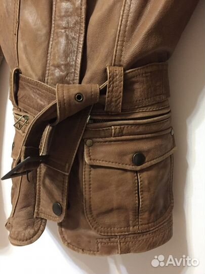 Винтажная кожаная куртка
