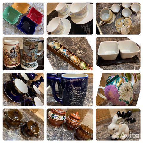 Чайные сервизы, горшочки