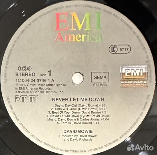 David Bowie – Never Let Me Down (Европа 1987г.)