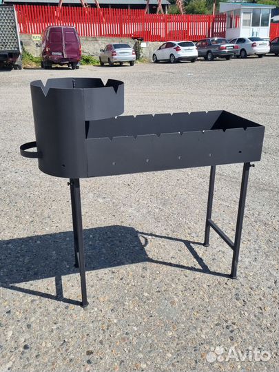 Мангал с очагом под казан